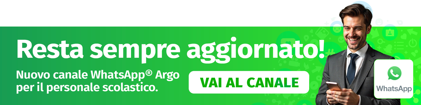 Resta sempre aggiornato — Nuovo canale WhatsApp Argo per il personale scolastico